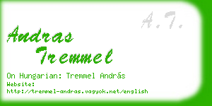andras tremmel business card